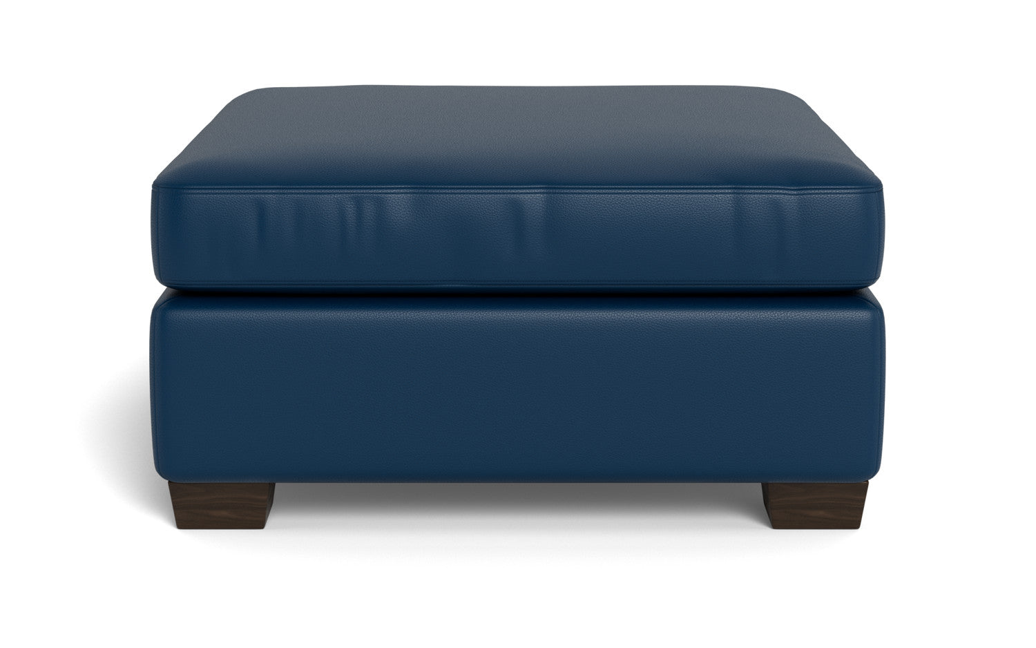 Mesa Leather Cocktail Ottoman - Tribeca Chestnut