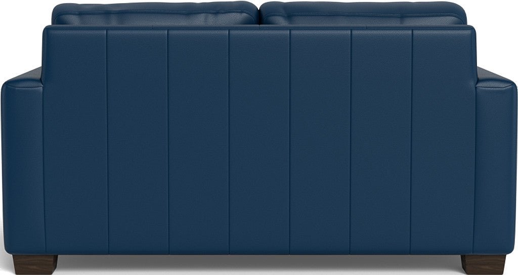 Track 62" Leather Loveseat - Tribeca Cobalt