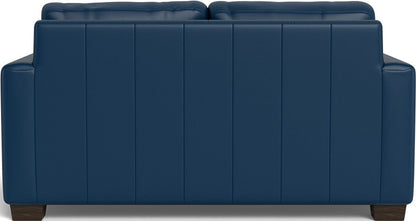Track 62" Leather Loveseat - Tribeca Cobalt
