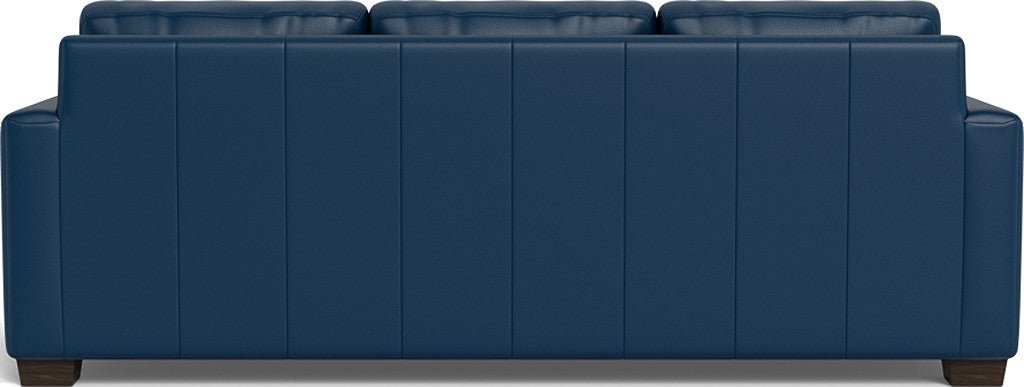 Track 87" Leather Queen Sleeper Sofa - Tribeca Cobalt