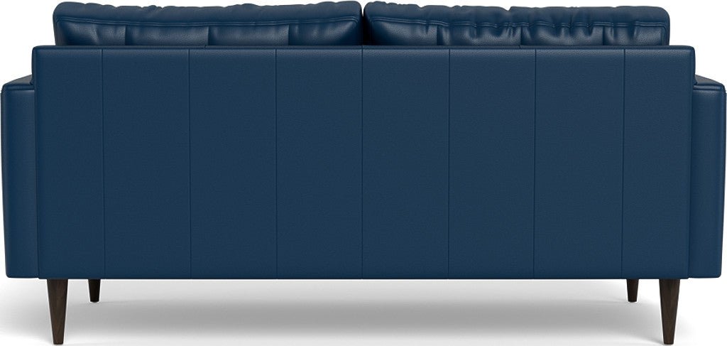 Wallace 74" Leather Apartment Sofa - Tribeca Cobalt
