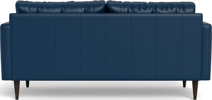 Wallace 74" Leather Apartment Sofa - Tribeca Cobalt