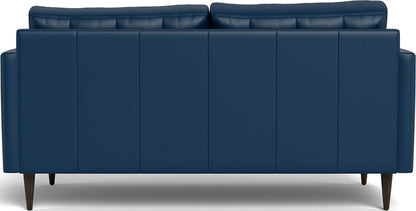 Wallace 69" Leather Loveseat - Tribeca Cobalt