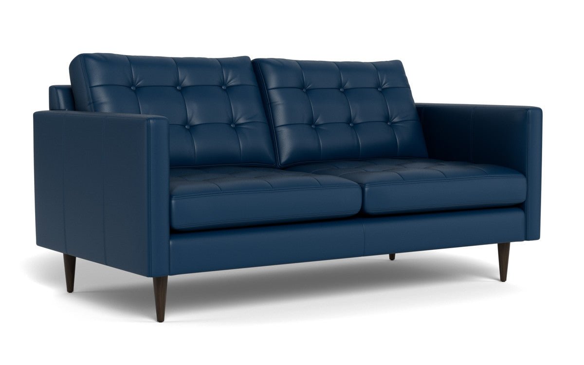 Wallace 69" Leather Loveseat - Tribeca Cobalt