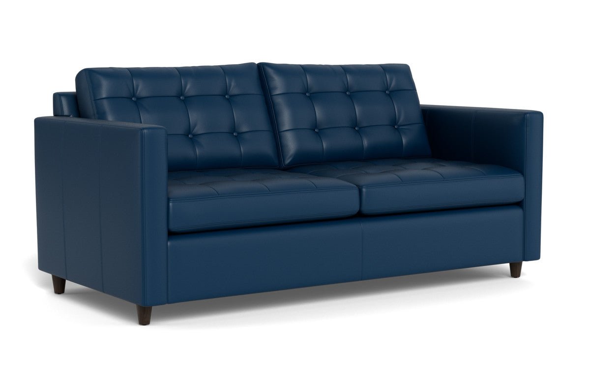 Wallace 74" Leather Queen Sleeper Sofa - Tribeca Cobalt
