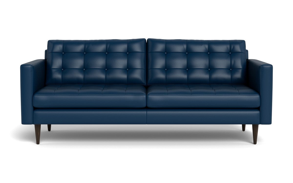 Wallace 85" Leather Sofa - Tribeca Cobalt