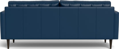 Wallace 85" Leather Sofa - Tribeca Cobalt