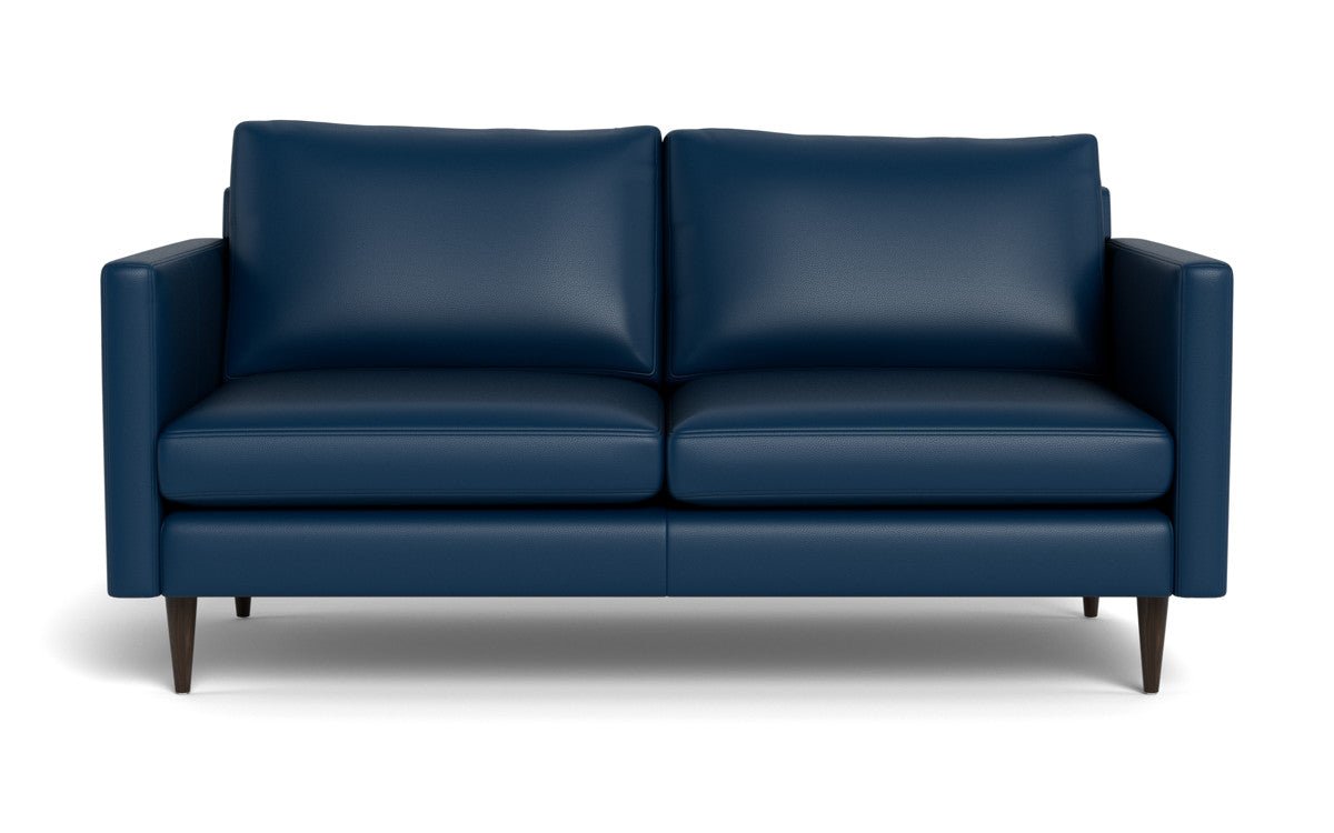 Wallace 69" Leather Untufted Loveseat - Tribeca Cobalt
