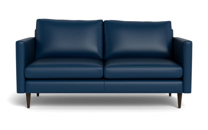 Wallace 69" Leather Untufted Loveseat - Tribeca Cobalt
