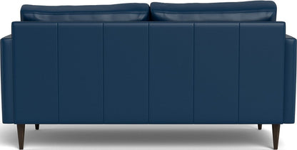 Wallace 69" Leather Untufted Loveseat - Tribeca Cobalt