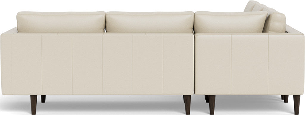Ladybird 103" Leather Corner Sectional - Tribeca Cream