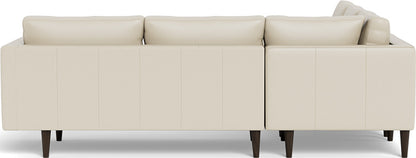Ladybird 103" Leather Corner Sectional - Tribeca Cream