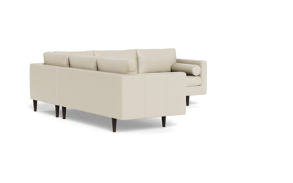 Ladybird 103" Leather Corner Sectional - Tribeca Cream
