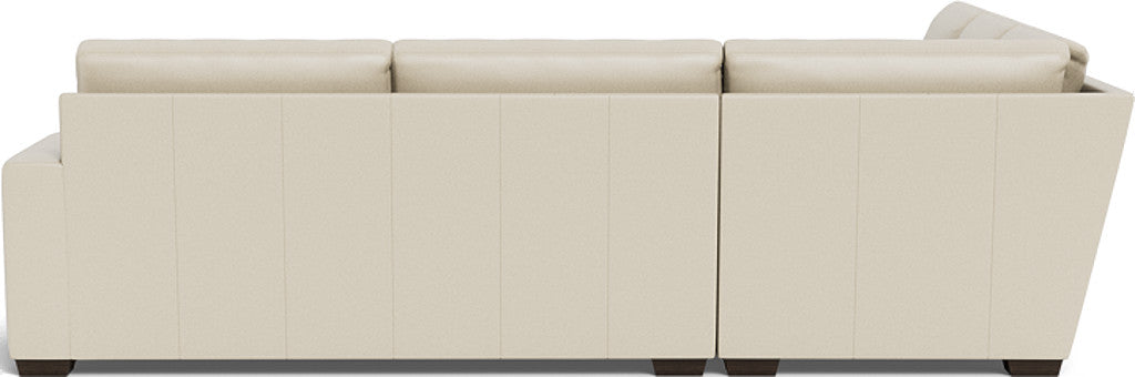 Mas Mesa 127" Deep Leather Corner Sectional - Tribeca Cream