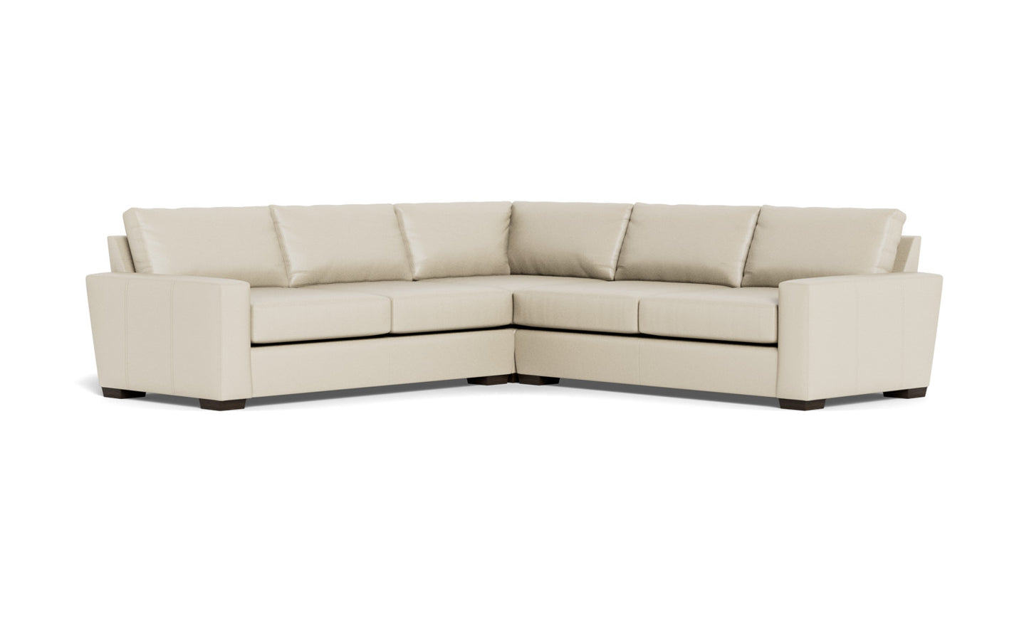 Mesa 121" Leather Corner Sectional - Tribeca Cobalt