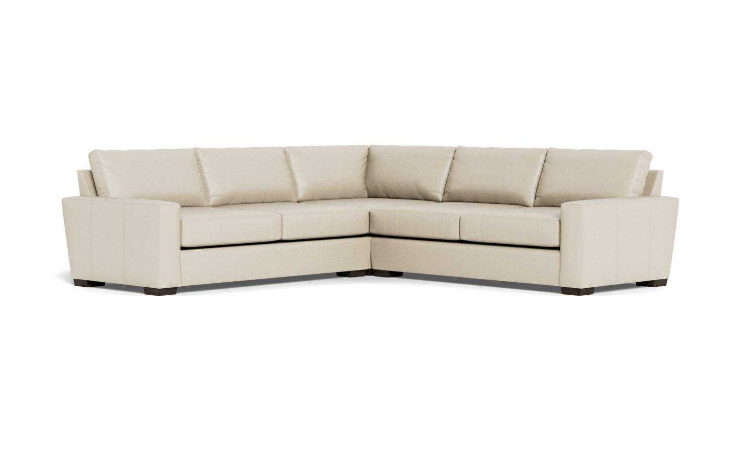 Mesa 121" Leather Corner Sectional - Tribeca Cobalt