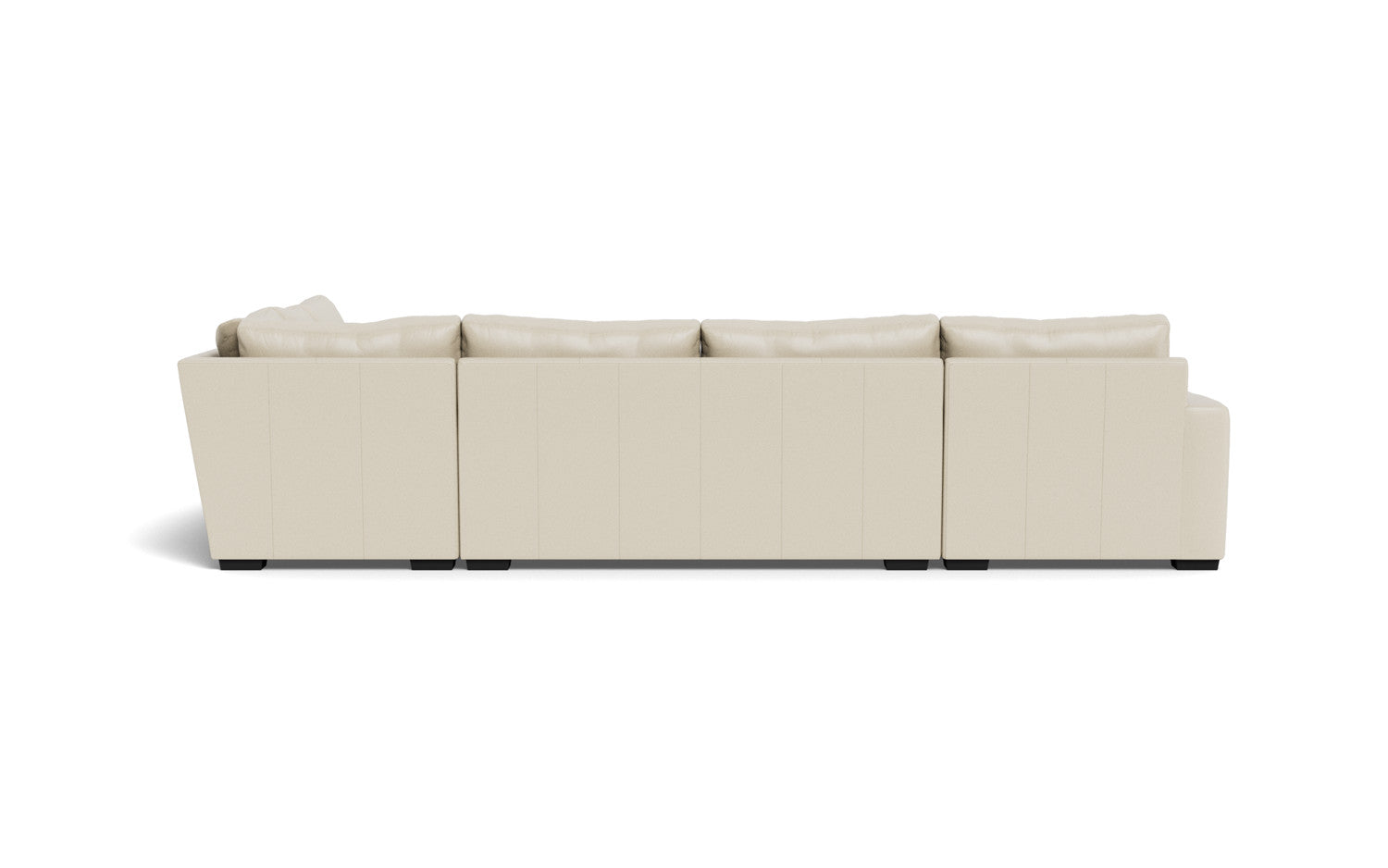 Mesa 156" Leather Corner Sectionals w. Left Chaise - Tribeca Cream