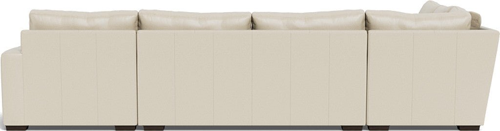 Mas Mesa 162" Deep Leather Corner Sectionals w. Right Chaise - Tribeca Cream