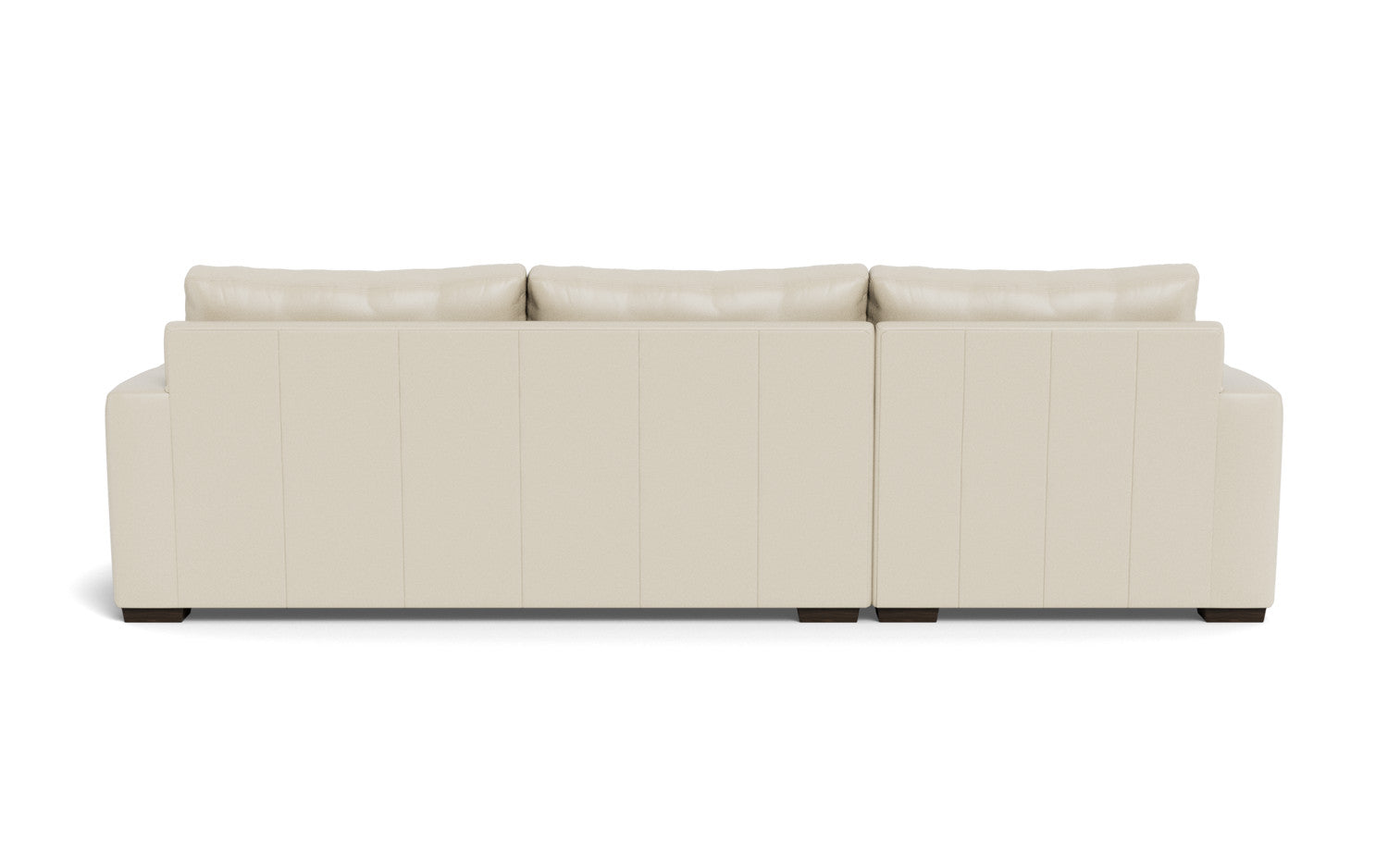 Mesa 123" Leather Left Chaise Sectional - Tribeca Cream