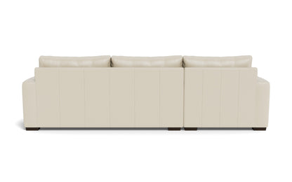 Mesa 123" Leather Left Chaise Sectional - Tribeca Cream