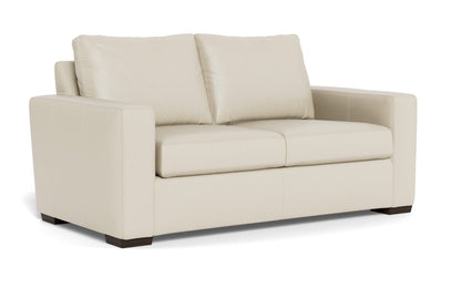 Mas Mesa 72" Deep Leather Loveseat - Tribeca Cream