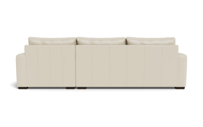 Mesa 123" Leather Right Chaise Sectional - Tribeca Cream