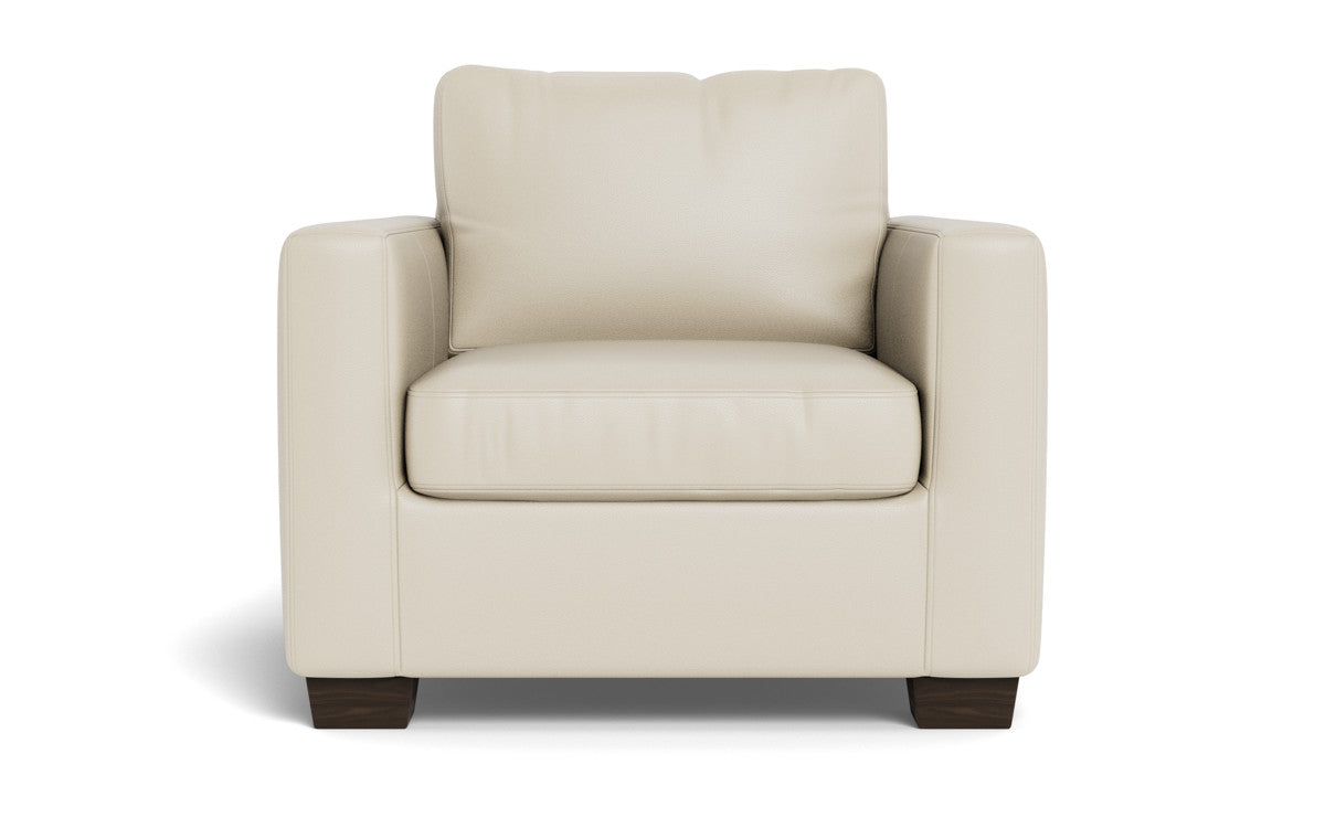 Track 36" Leather Arm Chair - Tribeca Cream