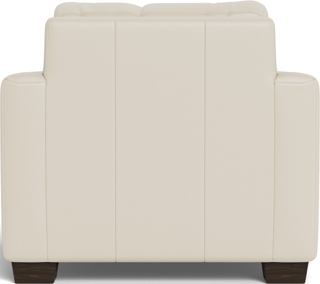 Track 36" Leather Arm Chair - Tribeca Cream