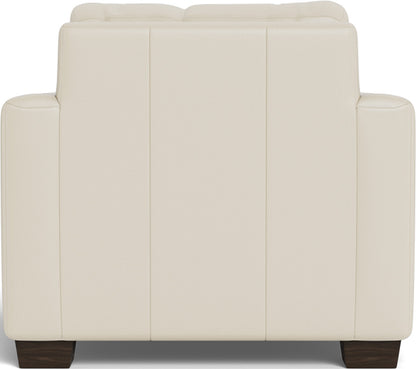 Track 36" Leather Arm Chair - Tribeca Cream