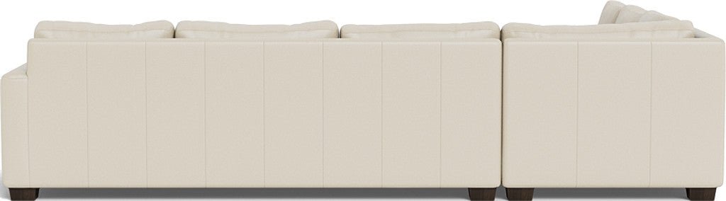 Track 121" Leather Left Corner Sectional - Tribeca Cream