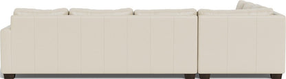 Track 121" Leather Left Corner Sectional - Tribeca Cream