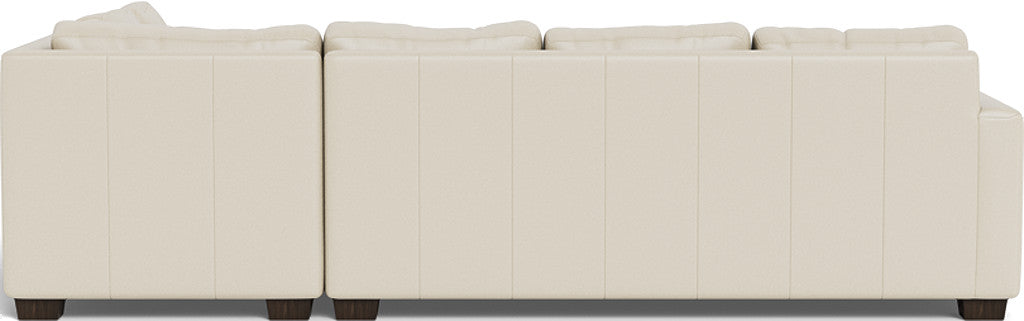 Track 121" Leather Right Chaise Sleeper Sectional - Tribeca Cream