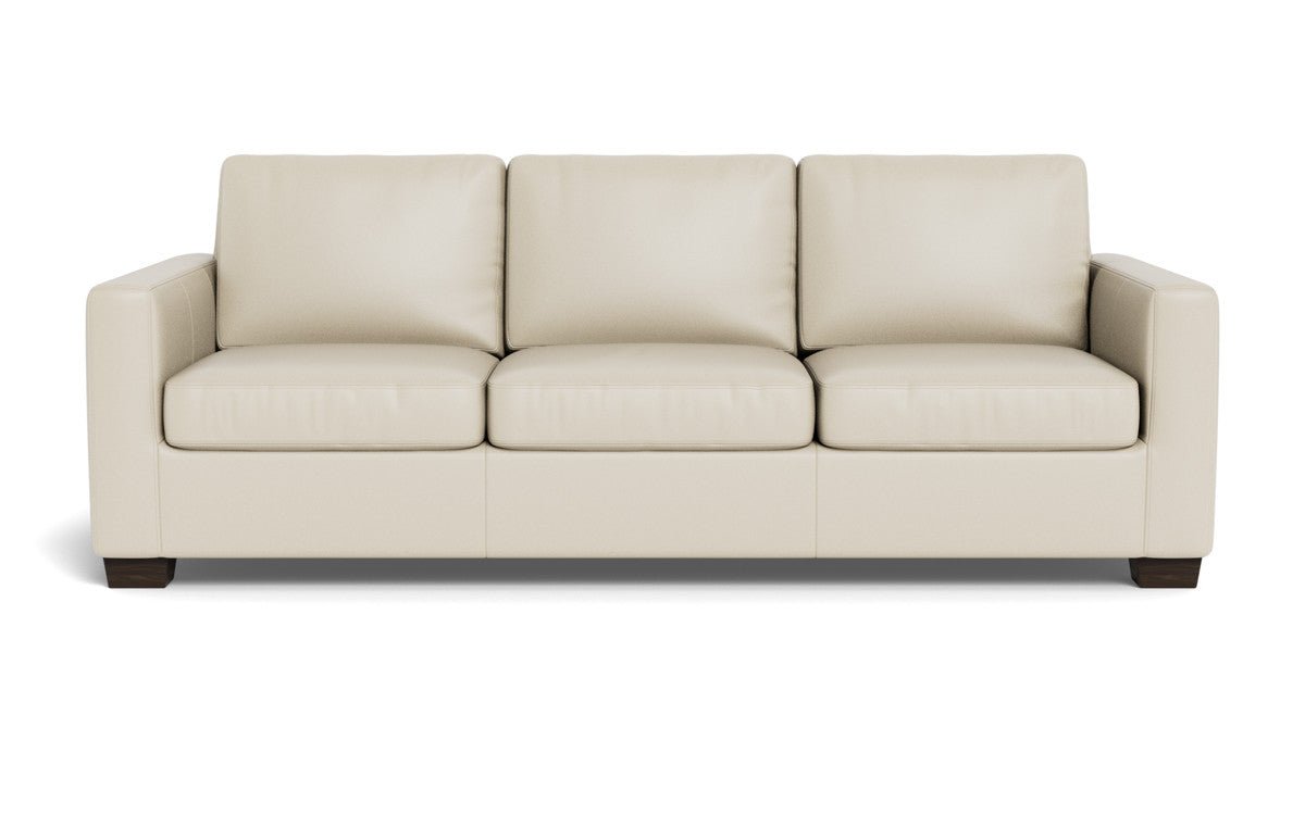 Track 87" Leather Sofa - Tribeca Cream