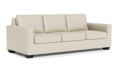 Track 87" Leather Queen Sleeper Sofa - Tribeca Cream