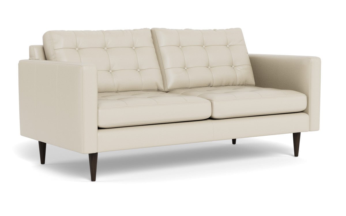 Wallace 74" Leather Apartment Sofa - Tribeca Cream