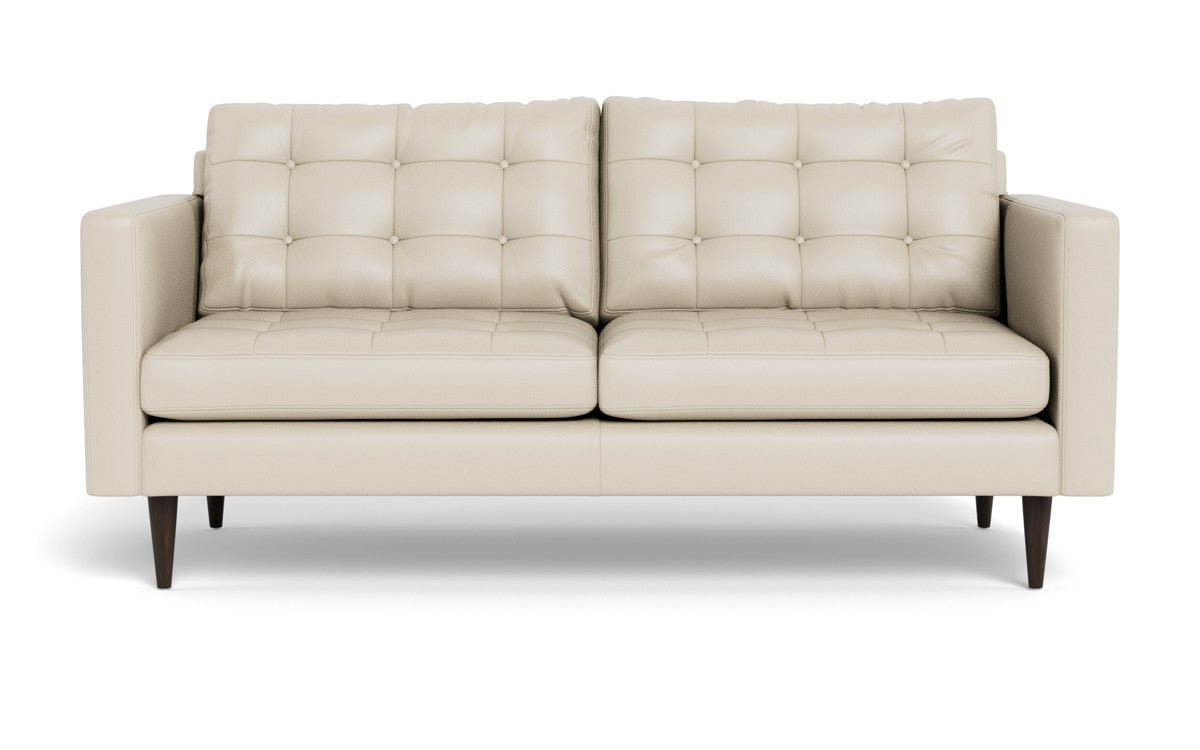 Wallace 74" Leather Apartment Sofa - Tribeca Cream