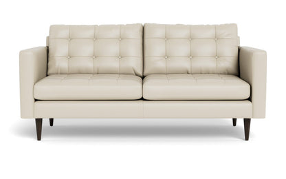 Wallace 74" Leather Apartment Sofa - Tribeca Cream