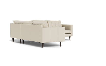 Wallace 102" Leather Corner Sectional - Tribeca Cream