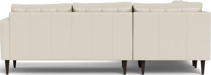 Wallace 102" Leather Corner Sectional - Tribeca Cream