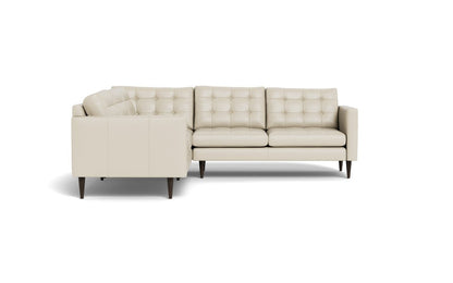 Wallace 102" Leather Corner Sectional - Tribeca Cream