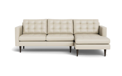 Wallace 98" Leather Right Chaise Sectional - Tribeca Cream