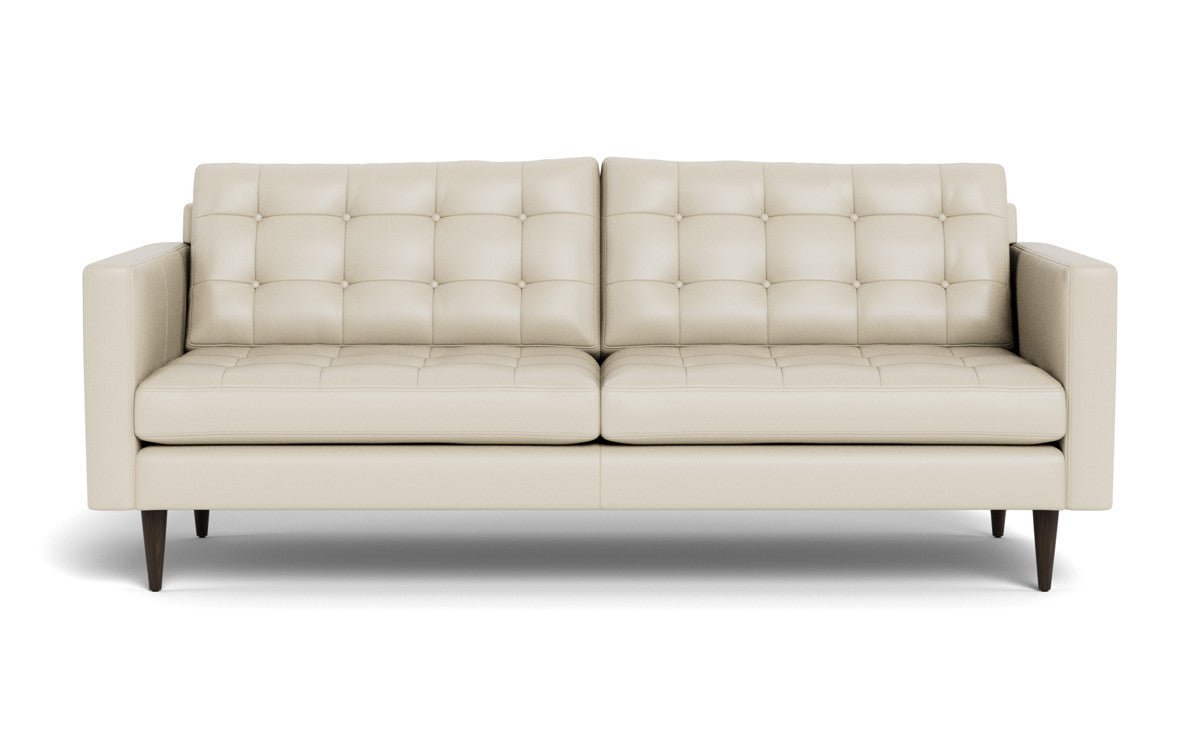 Wallace 85" Leather Sofa - Tribeca Cream