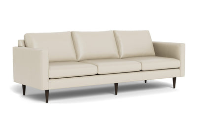 Wallace 98" Leather Untufted Estate Sofa - Tribeca Cream