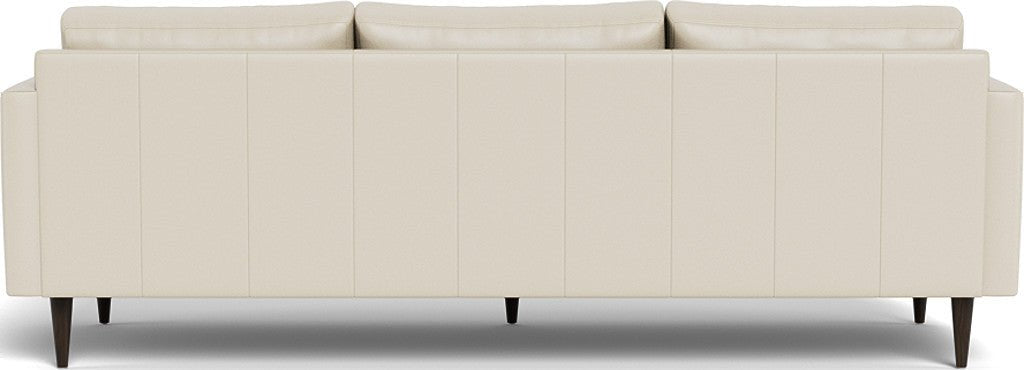 Wallace 98" Leather Untufted Estate Sofa - Tribeca Cream