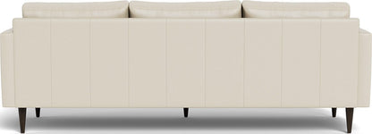 Wallace 98" Leather Untufted Estate Sofa - Tribeca Cream