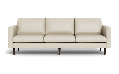 Wallace 98" Leather Untufted Estate Sofa - Tribeca Cream