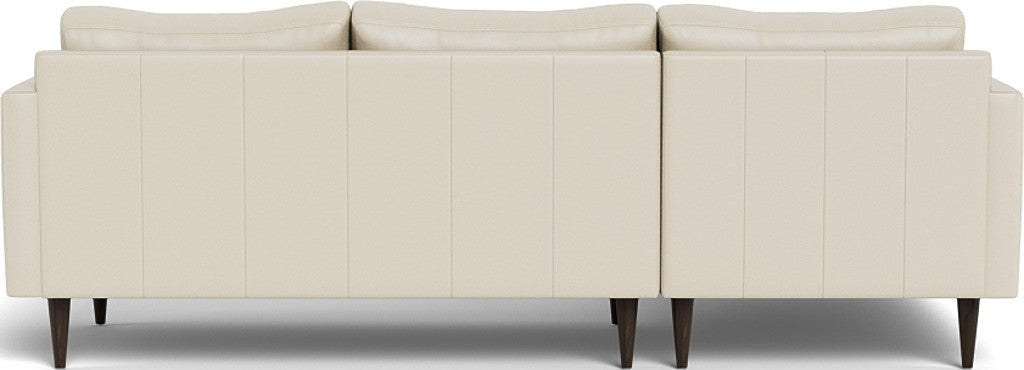 Wallace 98" Leather Untufted Left Chaise Sectional - Tribeca Cream
