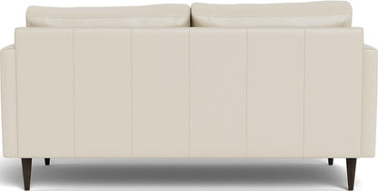 Wallace 69" Leather Untufted Loveseat - Tribeca Cream