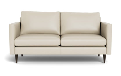 Wallace 69" Leather Untufted Loveseat - Tribeca Cream