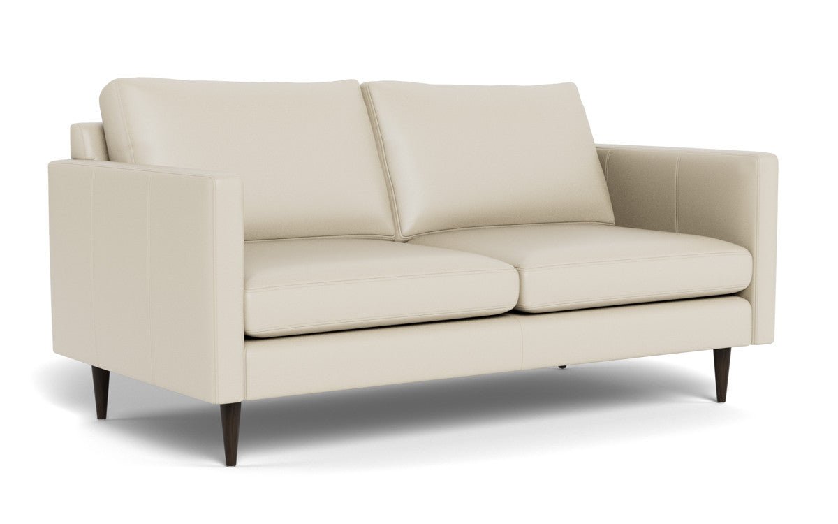 Wallace 69" Leather Untufted Loveseat - Tribeca Cream